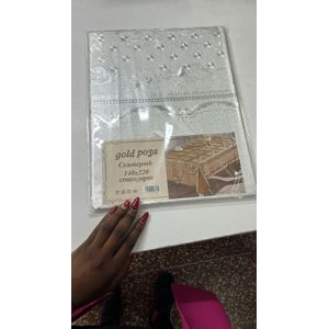 140x220 Table Cloth – Elegant Durable Fabric Table Cover for Dining, Kitchen, Parties, Weddings, Indoor and Outdoor Use, Stain Resistant and Easy to Clean