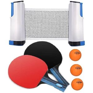 Portable Table Tennis Combo Set – Easy Setup Net, Paddles & Balls