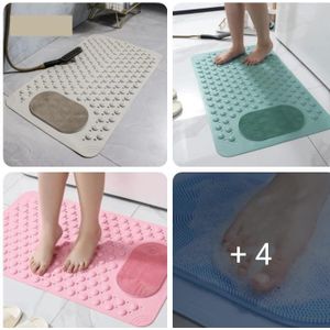 Anti-Slip Bathroom Mat with Strong Suction Cups – Non-Slip Shower & Bathtub Safety Mat for Wet Floors