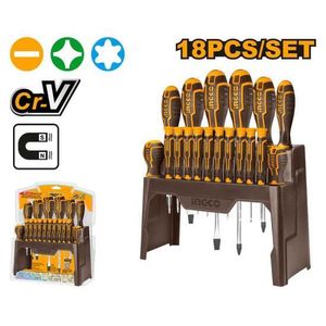 Ingco HKSD1828 18 Pcs screwdriver and precision screwdriver set