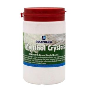 Rosapharm Menthol Crystals,Helps Clear Nasal Passages, Reduce Cold and Improve Skin and Hair Health Providing Relief From Muscle Pains and Cramps-125gms