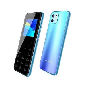 Maxfone Max 8 Super Mini Ultrathin Touch Button Mobile Phone, 1.54" (Dual SIM), 1000mAh, Blue