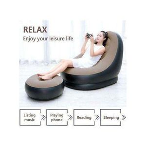 Inflatable Lounge Chair + Footrest Set – Ultra Comfy, Modern Design