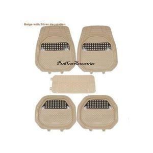 5pc Shinny Beige Car Mat