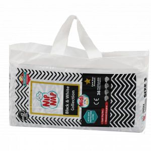 NIPNAP  Black & White Midi Size 3 Diapers 22s