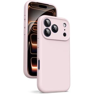 Soft Silicone Slim Fit Cover Anti-Scratch Shockproof Case for Apple iPhone 17 Pro - Beige Nude