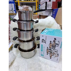 Jamespot (JP) 10-Piece High Class Stainless Steel Cookware Set