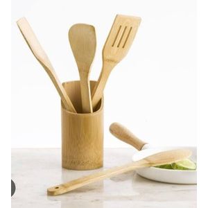3 pc bamboo cooking set