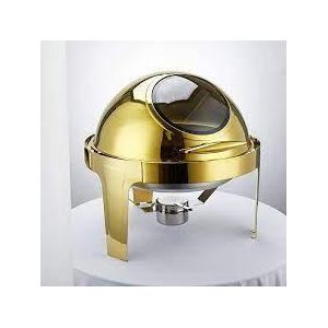 Golden Chafing Dish Buffet Set Round Stainless 6.5 L