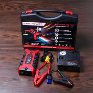 	Multi Functional Large Capacity Rechargeable Unit Output 12V 99800mAh Car Jump Starter with Air Compressor. 