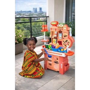 56PCS Mini Chef Kitchen Set for Kids Pretend Play & Learning