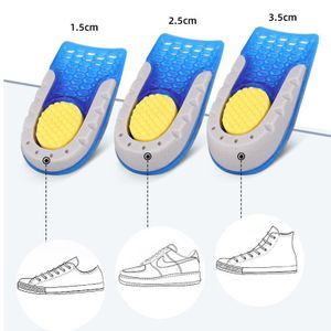Height Increase Insoles Cushioned Heel Inserts Shoe Lifts for Men and Women Elevated-Increased Comfort Inner Soles Shock Absorption, Arch Support Soft Silicone Gel Boosters for Plantar Fasciitis Posture Relief