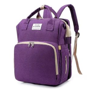 GALUIN Baby Diaper Bag Stylish Premium Large Capacity Waterproof Multi Pockets Versatile Travel For Baby Essentials Durable Mommy Bag-Purple