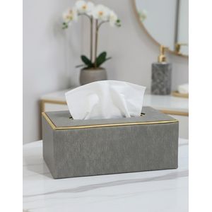 Nordic Light luxury creative leather gold tissue box
