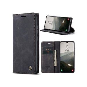 RICHBOSS Magnetic Leather Flip Cover For Oppo Reno 7 – Black - Premium Leather Wallet, Strong Magnetic Closure, Long Lasting Quality