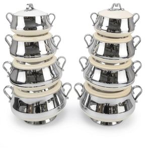 Heavy-Duty 4pcs Thermal Hotpot Set – Premium Heat Preservation Serving Bowls