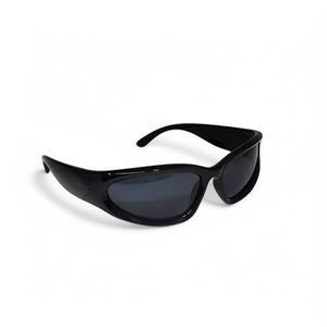 Wraparound Sport Sunglasses – Black UV Protection Fashion Shades