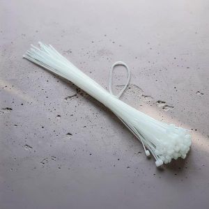 High-Quality Body Construction Secure Grip 20 Pieces of White Nylon Self Locking Cable Ties Tie wraps