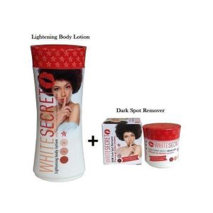 White Secret Lightening Body Lotion And Dark Spot Remover Facial Cream.