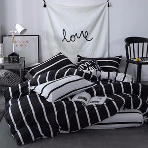 6Pcs of Luxury Nordic style Cotton Microfiber Duvet Cover Set(1Duvet Cover, 1Bedsheet and 4 Pillow Cases)
