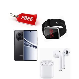 XIAOMI Redmi Note 15, 6.77" Curved Screen, 8GB RAM + 256GB, 6000mAh Battery, Black (25 Months Warranty) - Black + LED Watch, Earpods 