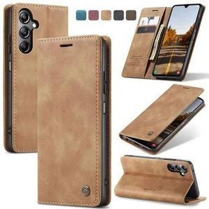 Caseme Brown For Samsung Galaxy A05S 4G Wallet Case,Soft PU Leather Flip Case