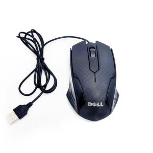 DELL 1200 DPI Wired Optical Mouse – USB Connection, Ergonomic Design, Precision Tracking.