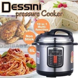 Dessini  6-Litre Electric Pressure Cooker with Digital Display, Multi-Function Cooking Modes, Stainless Steel Inner Pot, Safety Lock System, and Timer for Fast, Efficient Meals