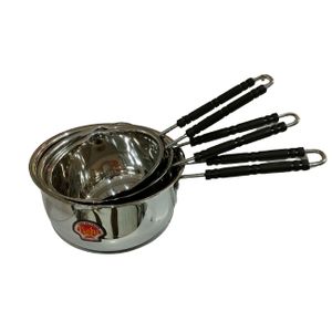 JPS Black Aluminium Tea Pan/Sauce pan 1 Liter (Small)