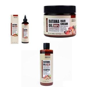 AMALICO Batana 3 in 1 Hair pack- Batana Oil Pro Natural Shampoo, Batana Oil 100% Unrefined Hair Cream and Batana Oil PRO Natural Honduran Miracle Oil