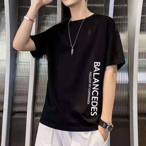 summer trend Korean version slim bottoming shirt clothes printing large size t-shirt for teenagers t shirt for men