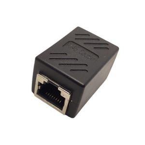 RJ45 Female Coupler for Ethernet Cat 5/ CAT 6 LAN Cable Extender black