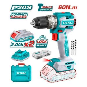 TOTAL Compact Brushless Cordless Impact Drill 20V