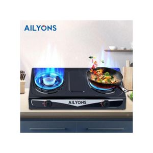 AILYONS Double Burner Stainless Steel Gas Cooker (1 YR WRTY)