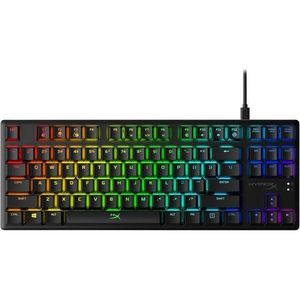 Hyper Alloy Origins Core - Tenkeyless Mechanical Gaming Keyboard, Software Controlled Light & Macro Customization, Compact Form Factor, RGB LED Backlit, Tactile Aqua Switch, Black