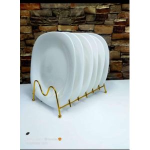 6PC 10.5" White Square Ceramic Dinner Plates – Elegant Tableware Set