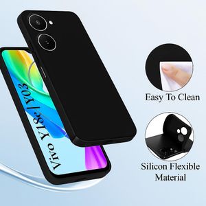 Soft Silicone Slim Fit Cover Anti-Scratch Shockproof Case for vivo Y03 - Black