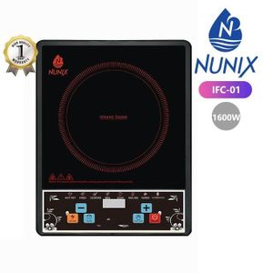 Nunix 1c02 SinglIfc01 Infrared 1600w Energy Efficient Portable Single Electric Induction Cookere Induction Smart Cooker Electric -Timer & Sensor Touch