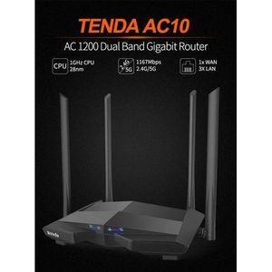 tenda  AC10 AC1200 Dual Band WiFi Router 867Mbps 5G/2.4G with High Gain Antenna