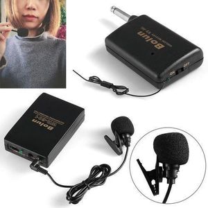 Clip-on Microphone System – FM Transmitter & Receiver – Wireless Lavalier/Lapel Microphone
