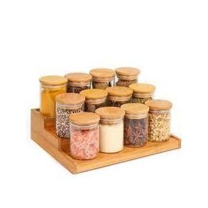 12-Piece Glass Spice Jars Set with Bamboo Lids, 200ml Round Seasoning Containers, Premium Airtight Kitchen Spice Organizer Kit