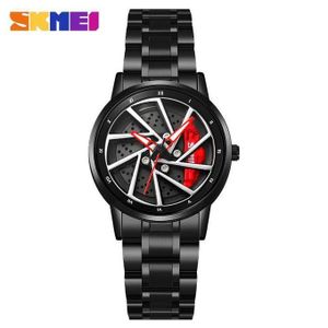 Skmei 1990 Rolling Quartz Watch Spinningr Wheel stainless waterproof mens watch