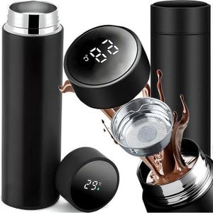 Stainless Steel Temperature Water Bottle Thermos, Double Wall Vacuum Intelligent Cup With LCD Smart Display For Office, Home, Gym, Outdoor Travel Hot And Cold Drinks,