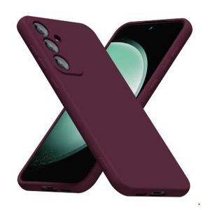 Soft Flexible Silicone Case for Samsung Galaxy S23 FE, Shockproof Anti-Scratch Slim TPU Protective Back Cover (Maroon)