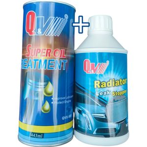Q&V Super Oil Treatment + Radiator Leak Stopper