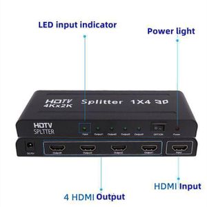 HDTV-compatible Splitter 3D 1080P 4K , 1 In 4 Out HDMI