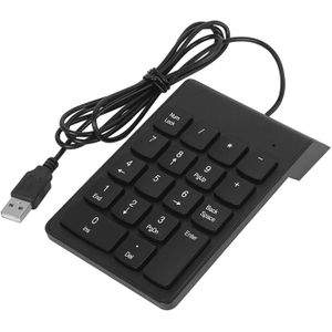 Wired Number Keypad, 18 Key USB Numeric Pad Keyboard for Laptop PC Computer Desktop Surface Pro Notebook