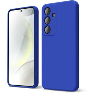 Soft Flexible Silicone Case for Samsung Galaxy S24 Plus, Shockproof Anti-Scratch Slim TPU Protective Back Cover (Blue)