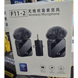 F11-2 Wireless Mic System for DSLR, Smartphones, and Tablets with Extended Battery Life