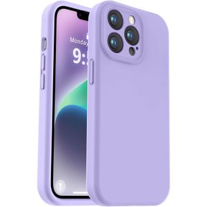 Soft Silicone Slim Fit Cover Anti-Scratch Shockproof Case for Apple iPhone 14 Pro Max - Purple